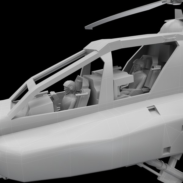 helicopter ah-64 apache 3d model - AH-64 Apache by Stubborn3D